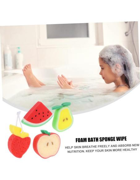 4 Esponjas de Baño Exfoliantes TOYANDONA para Niños