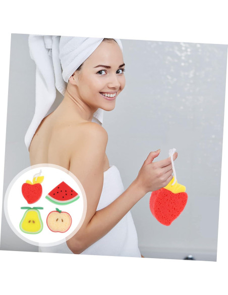 4 Esponjas de Baño Exfoliantes TOYANDONA para Niños