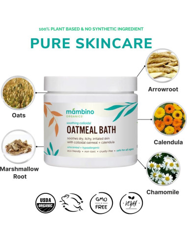 Baño de Avena Coloidal Orgánica Mambino 170 g - Alivio Piel Seca