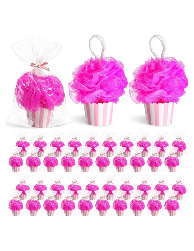 50 Conjuntos de Regalos Baby Shower Rosa - Esponjas y Decoración