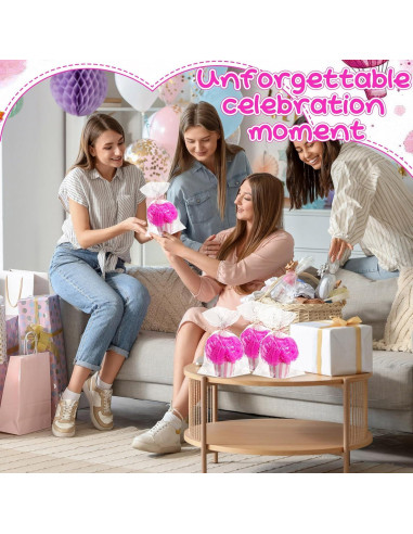 50 Conjuntos de Regalos Baby Shower Rosa - Esponjas y Decoración