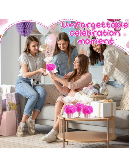 50 Conjuntos de Regalos Baby Shower Rosa - Esponjas y Decoración