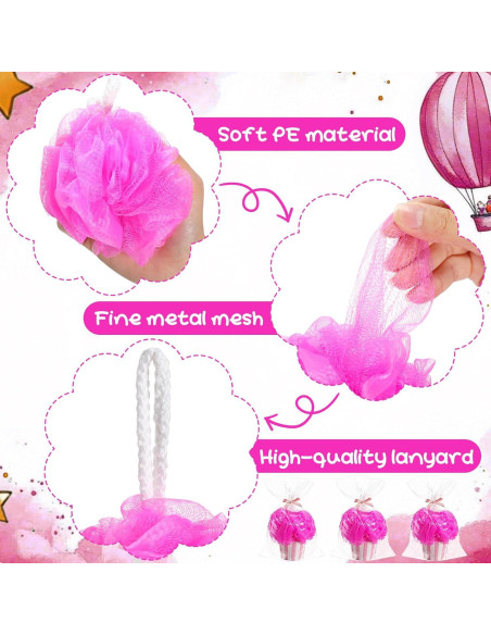 50 Conjuntos de Regalos Baby Shower Rosa - Esponjas y Decoración