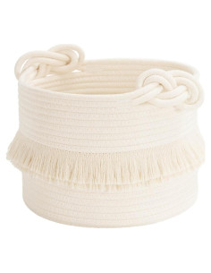 Cesta de Almacenamiento Tejida CherryNow 24.1 cm Marfil