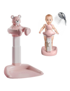 Soporte para Ducha de Bebé Ajustable Rosa - Seguridad Antideslizante