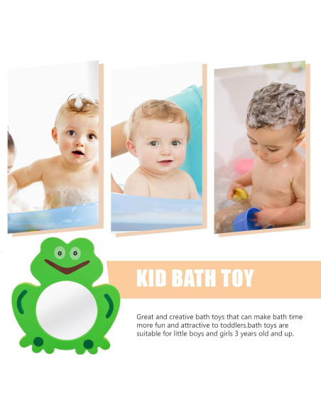 Juguete de espejo para baño Toyvian Cangrejo EVA Verde 21x19cm