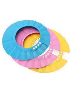 Gorro de Ducha Ajustable para Niños 3pcs QUUPY - Protección Baño