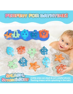 Juguetes de Baño de Silicona para Bebés - 10 Piezas Flotantes 2