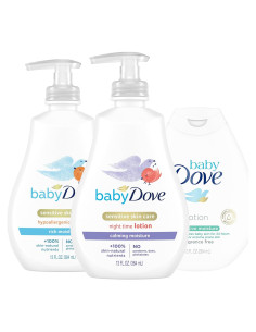Lociones Hipoalergénicas para Bebés Dove - 3 Fragancias, 368.5 g