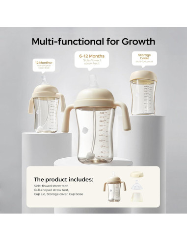 Taza de Aprendizaje Bc Babycare 300ml Antifugas 6+ Meses Azul