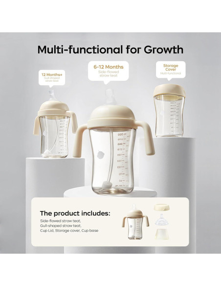 Taza de Aprendizaje Bc Babycare 300ml Antifugas 6+ Meses Azul