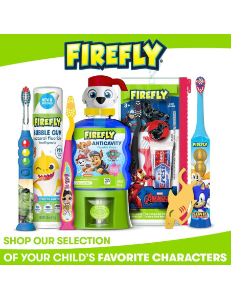 Cepillo de Dientes Eléctrico Baby Shark Firefly con Funda 3D