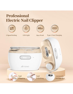 Cortador de Uñas Eléctrico Bubbacare 2 en 1 con Pulidor 2