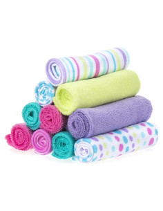 Juego de Toallitas de Lavado SpaSilk para Bebés - 10 Unidades Aqua