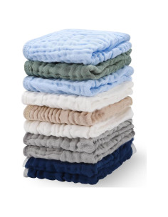 Paquete de 10 Toallitas de Algodón Muslín Synrroe 30x30 cm