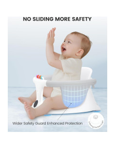 Asiento de baño para bebés Minimiss 6-24 meses 13.6 kg gris 2