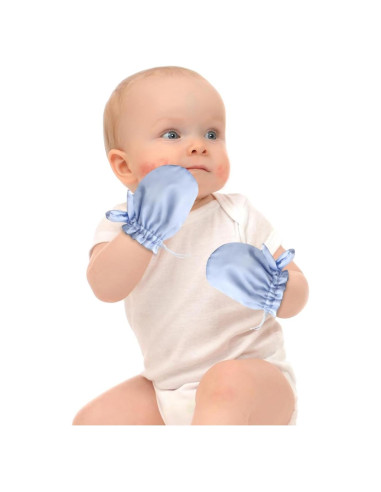 Mitones de Satén Antirrasguños Pinklilycare para Bebés 6-24 meses