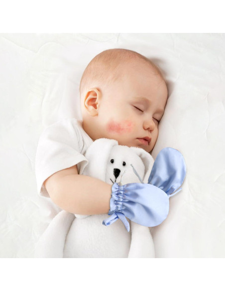 Mitones de Satén Antirrasguños Pinklilycare para Bebés 6-24 meses