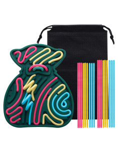 Tablero Sensorial de Silicona ShungRu Verde Oscuro - Juguete Antiestrés