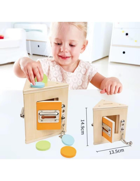 Caja de Cerradura Montessori Bub's Barn - Juguete Educativo de Madera Caja de Cerradura Montessori Bub's Barn - Juguete Educativo de Madera