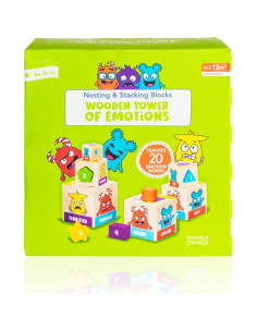 Juguete de Aprendizaje Emocional Abre La Alegría - Bloques de Madera 12M+ 2