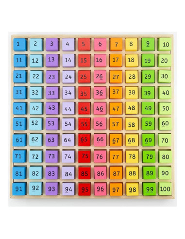 Bandeja de Números de Madera Bigjigs Toys - Juegos Educativos 1-100