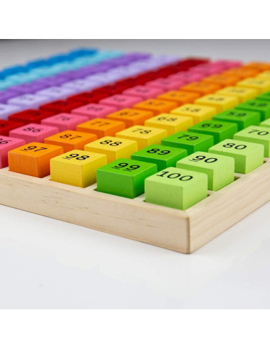 Bandeja de Números de Madera Bigjigs Toys - Juegos Educativos 1-100