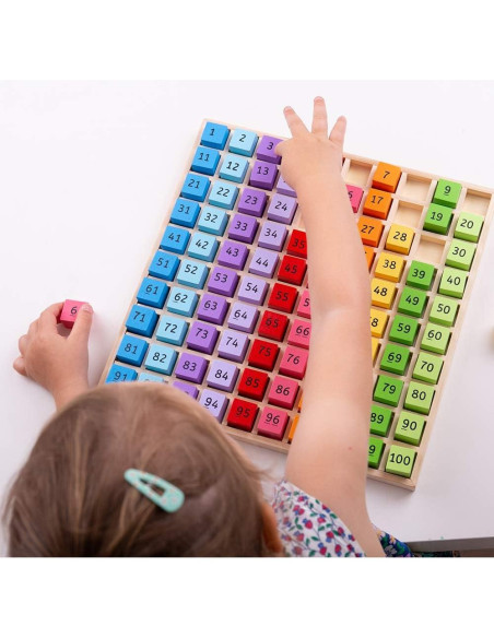 Bandeja de Números de Madera Bigjigs Toys - Juegos Educativos 1-100 Bandeja de Números de Madera Bigjigs Toys - Juegos Educativos 1-100