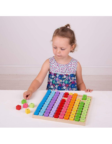 Bandeja de Números de Madera Bigjigs Toys - Juegos Educativos 1-100