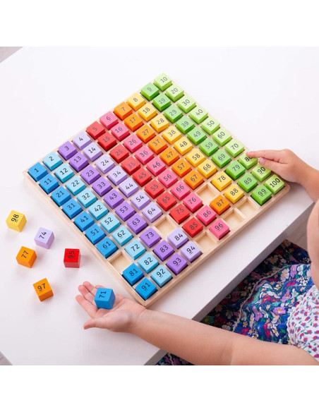 Bandeja de Números de Madera Bigjigs Toys - Juegos Educativos 1-100 Bandeja de Números de Madera Bigjigs Toys - Juegos Educativos 1-100