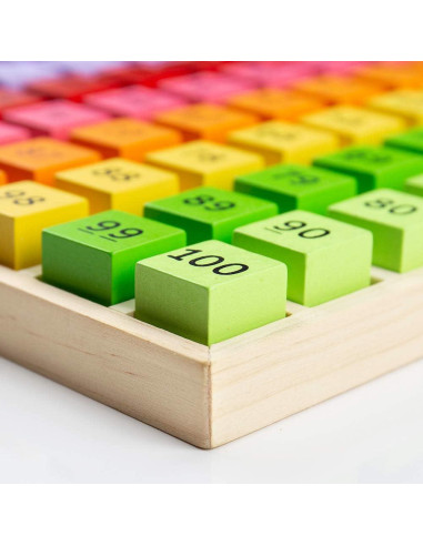 Bandeja de Números de Madera Bigjigs Toys - Juegos Educativos 1-100