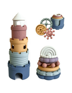 Juguetes Apilables Hippypotamus - Mordedores y Tazas 6+ Meses