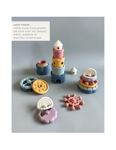 Juguetes Apilables Hippypotamus - Mordedores y Tazas 6+ Meses 2