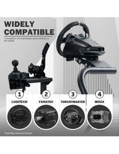 Cockpit de Simulador de Carreras Anman G29 con Asiento Rojo 2