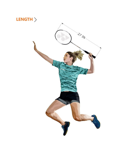 Raquetas de Bádminton YONEX ZR 100 Aluminio Ligero - Juego de 2