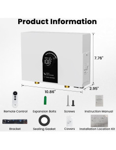 Calentador de Agua Eléctrico Sin Tanque Kweetle 13kW 240V 2