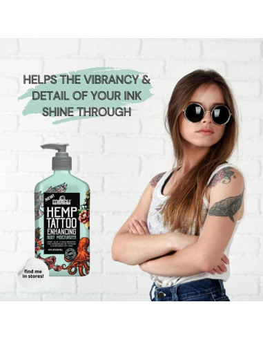 Loción Hidratante Corporal Malibu Hemp 532 ml - Mejora Tatuajes