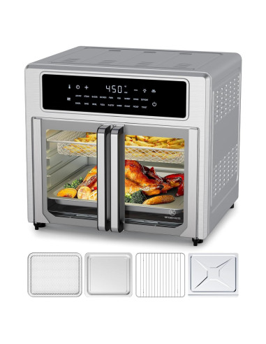 Horno Tostador Air Fryer Kitchen Elite 26.4 QT Acero Inoxidable