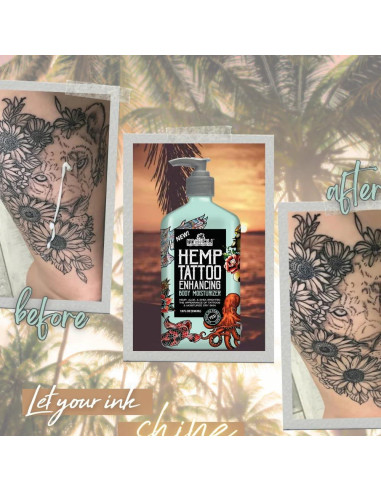 Loción Hidratante Corporal Malibu Hemp 532 ml - Mejora Tatuajes