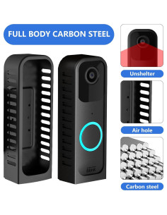 Soporte para timbre Blink PEIXINHUANBAO Negro, montaje sin taladrar 2