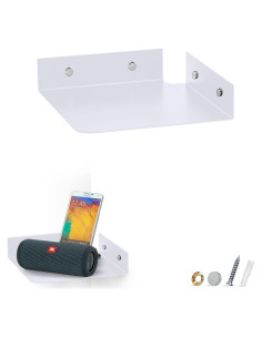 Estante de esquina de metal Brainwavz 20.32 cm blanco