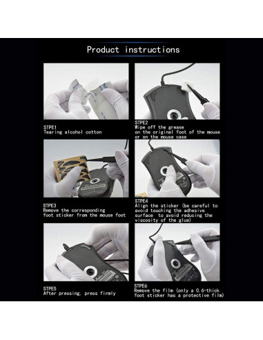 Patines de Reemplazo HUYUN para Ratón Logit G502 - 2 Juegos