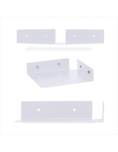Estante de esquina de metal Brainwavz 20.32 cm blanco