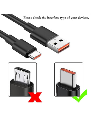 Cable de carga rápida USB-C 1.52m FEIYIU para dispositivos Logitech