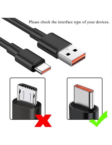 Cable de carga rápida USB-C 1.52m FEIYIU para dispositivos Logitech