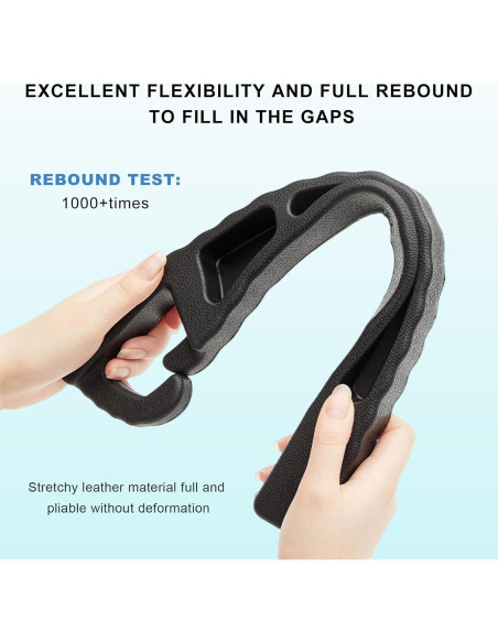 Relleno de Espacio entre Asiento de Coche NYTKL 2 PCS Negro