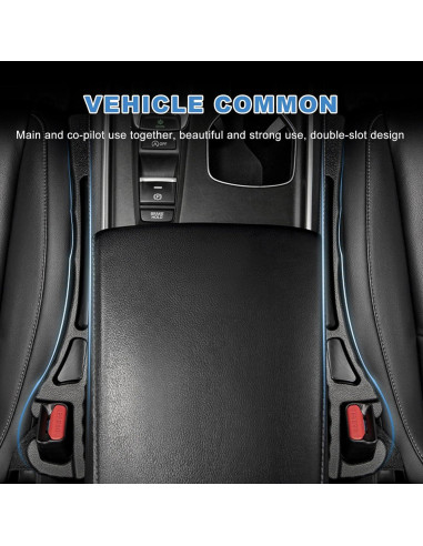 Relleno de Espacio entre Asiento de Coche NYTKL 2 PCS Negro