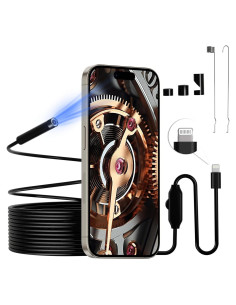 Cámara Borescopio HD Smartklik 5m IP67 con Luz LED Ajustable