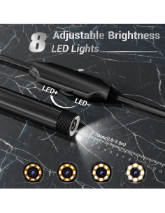 Cámara Borescopio HD Smartklik 5m IP67 con Luz LED Ajustable 2