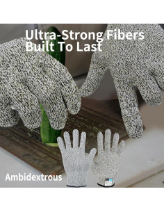 Guantes Resistentes a Cortes A5 GOL-SIV Talla M Gris 2